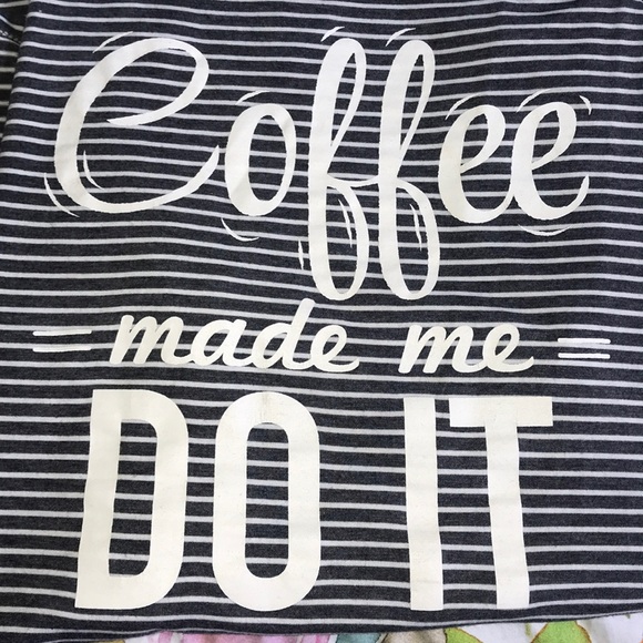 A striped blouse with a saying - Picture 1 of 4